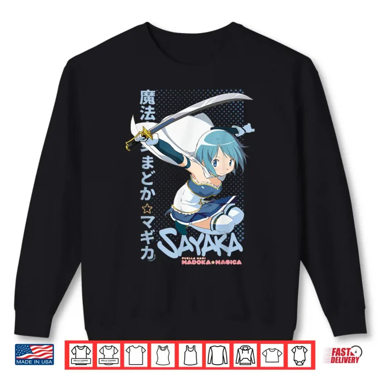 Sweatshirt Puella Magi Madoka Magica Sayaka Miki Anime Shirt