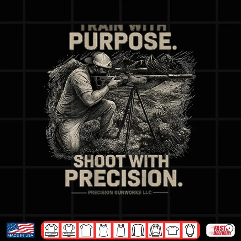 Precision Gunworks Shirt Train With Purpose Marksman Tee Shirt 4 Design Precision Gunworks Shirt Train with Purpose Marksman Tee Shirt