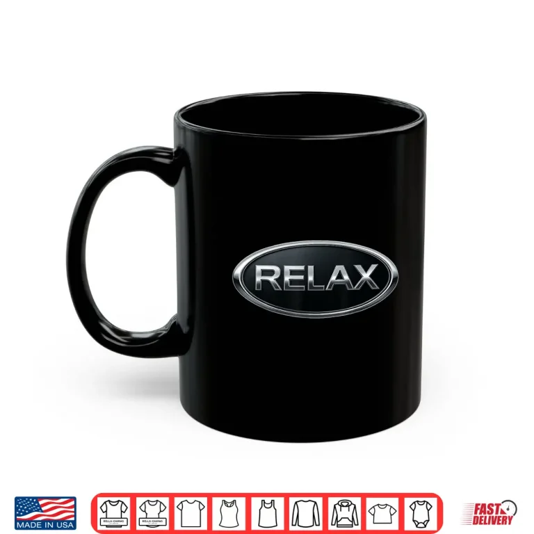 Mug Relax Chrome Emblem Oval Logo Tee Shirt