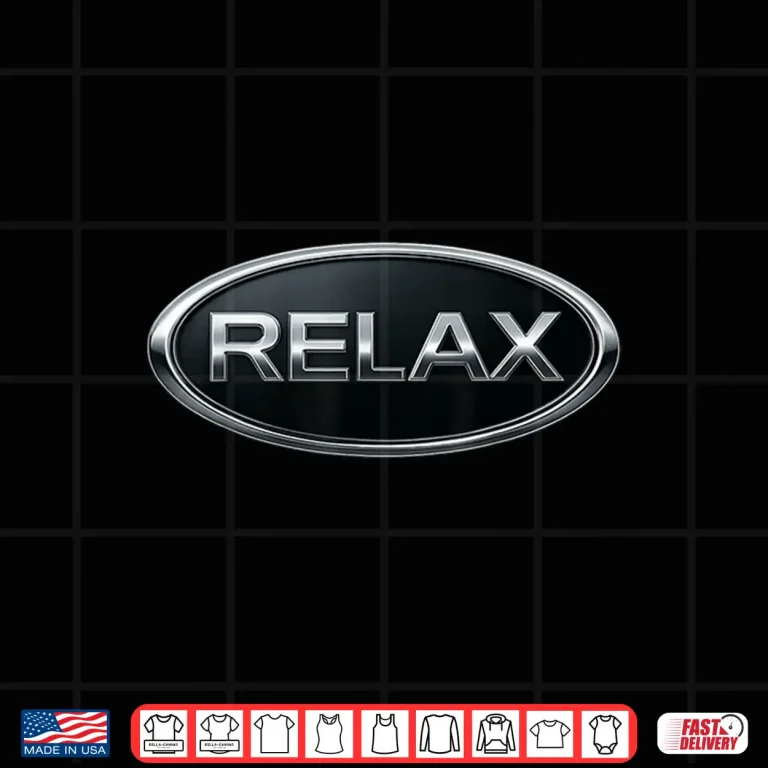 Design Relax Chrome Emblem Oval Logo Tee Shirt