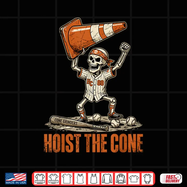 Design Funny Pirates Hoist The Cone Baseball Saying for Fans Shirt