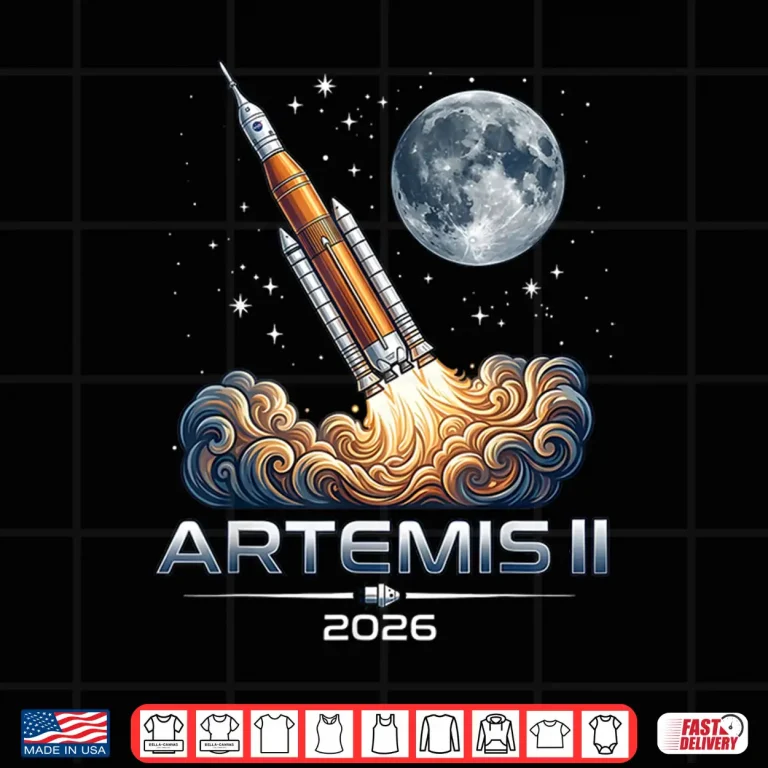 Design Artemis Two Launch To The Moon Space Mission Twenty Twenty Six Shirt
