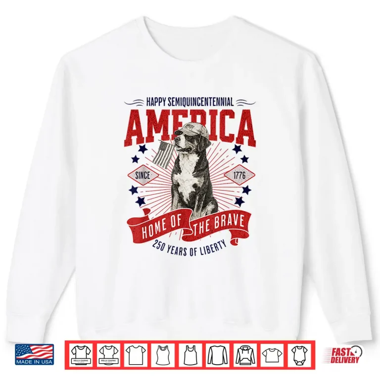Sweatshirt July Fourth Home Of The Brave Patriotic Swissy Shirt