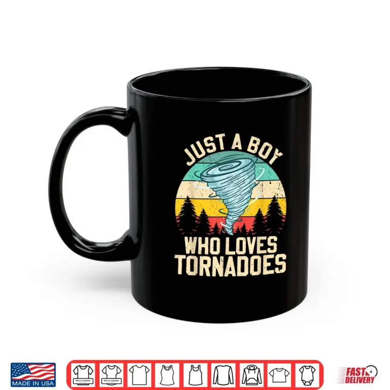 Mug Just A Boy Who Loves Tornadoes Retro Storm Chaser Shirt