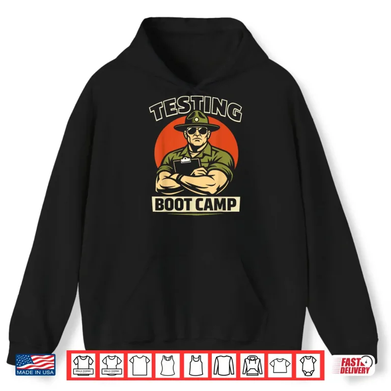 Hoodie Rock The Test Music Teacher Testing Boot Camp Design Funny Shirt