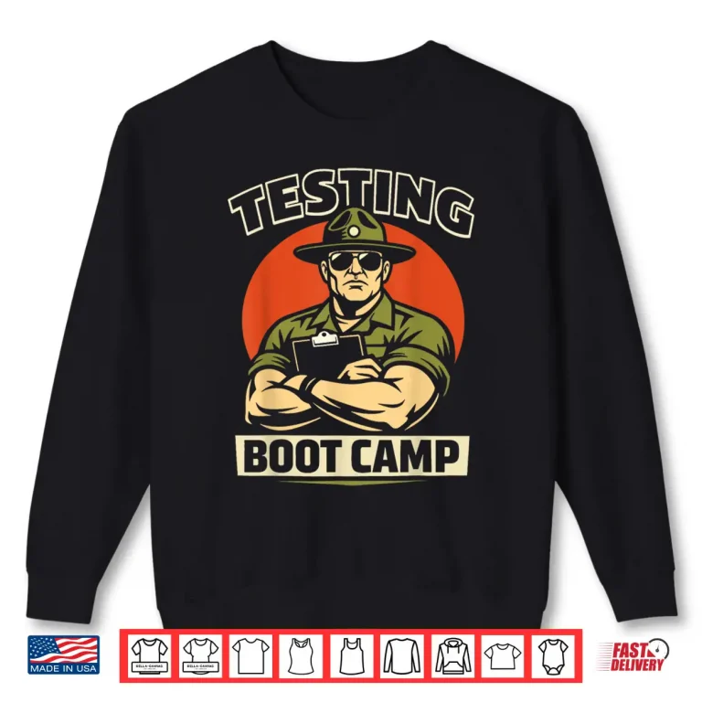 Sweatshirt Rock The Test Music Teacher Testing Boot Camp Design Funny Shirt