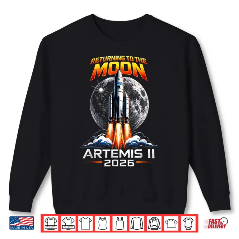 Sweatshirt Artemis 2 Astronaut Moon Landing Shirt