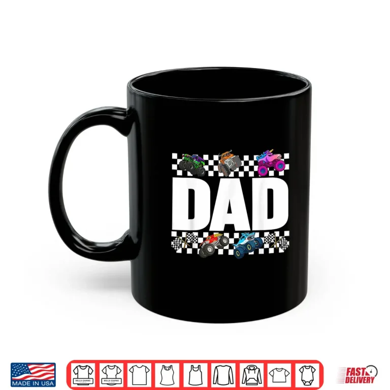 Mug Dad Monster Truck Family Crew Birthday Matching Men Dad Shirt
