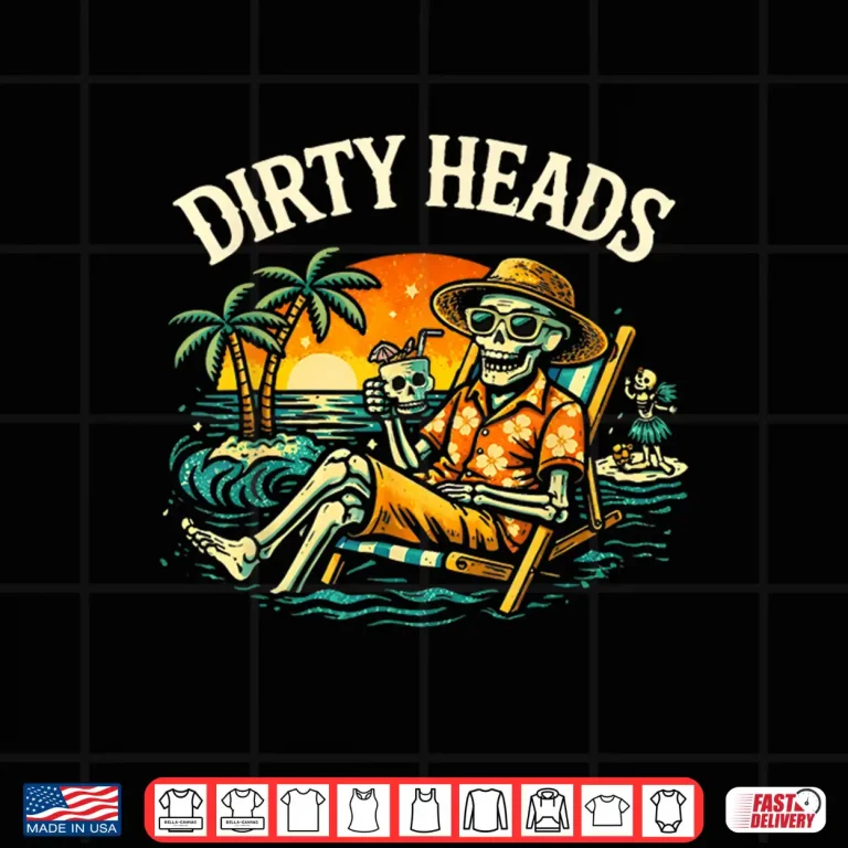 Design Dirty Heads Skeleton Beach Summer Vacation Shirt