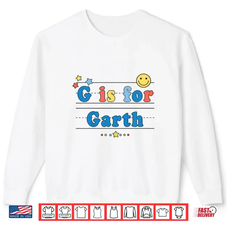 Sweatshirt Kids Garth Name Shirt Alphabet G is for Garth Shirt