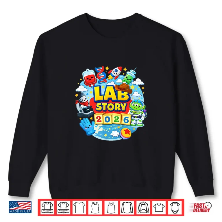 Sweatshirt Lab Story Day Funny Cartoon Design Shirt