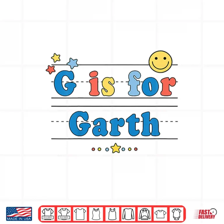 Design Kids Garth Name Shirt Alphabet G is for Garth Shirt