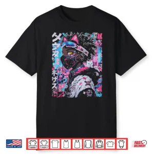 Afro Streetwear Black Cyberpunk Otaku Techwear Manga Anime Shirt