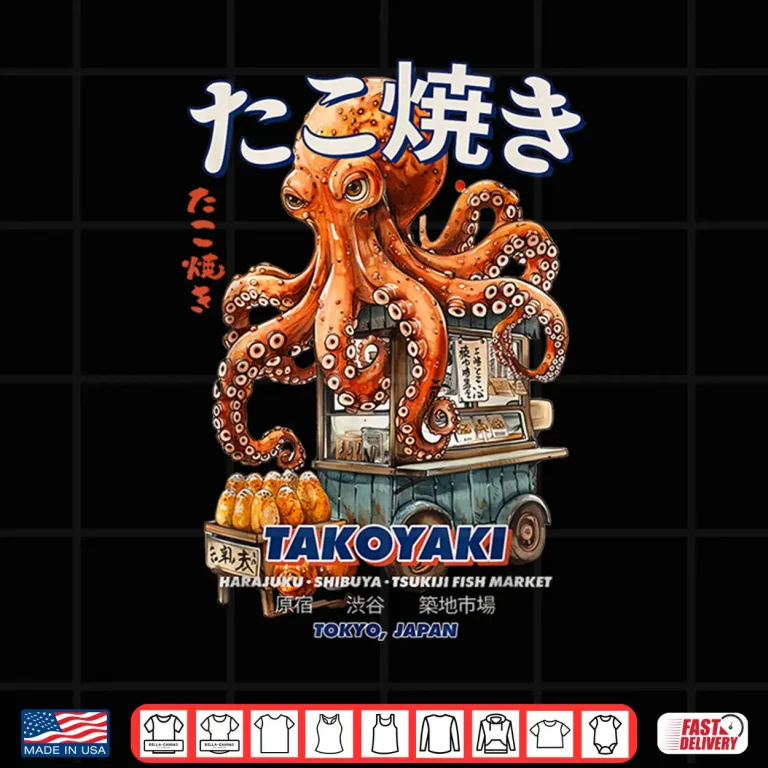 Design Japanese Octopus Harajuku Anime Manga Y2K Streetwear Graphic Shirt
