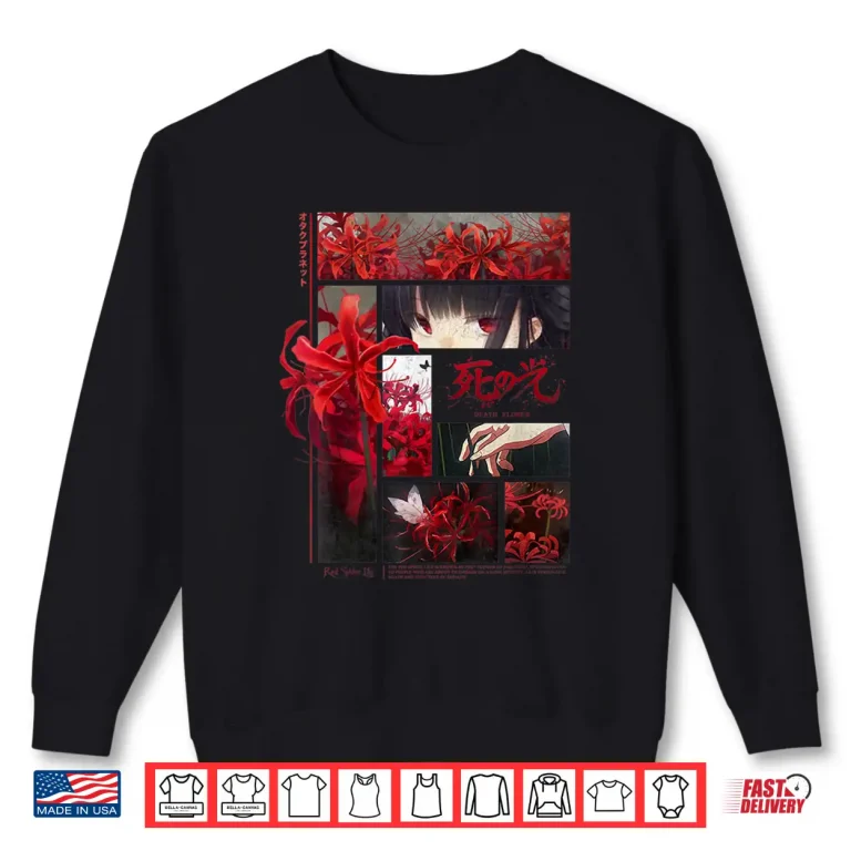 Sweatshirt Japanese spider lily anime flower in soft grunge aesthetic Shirt
