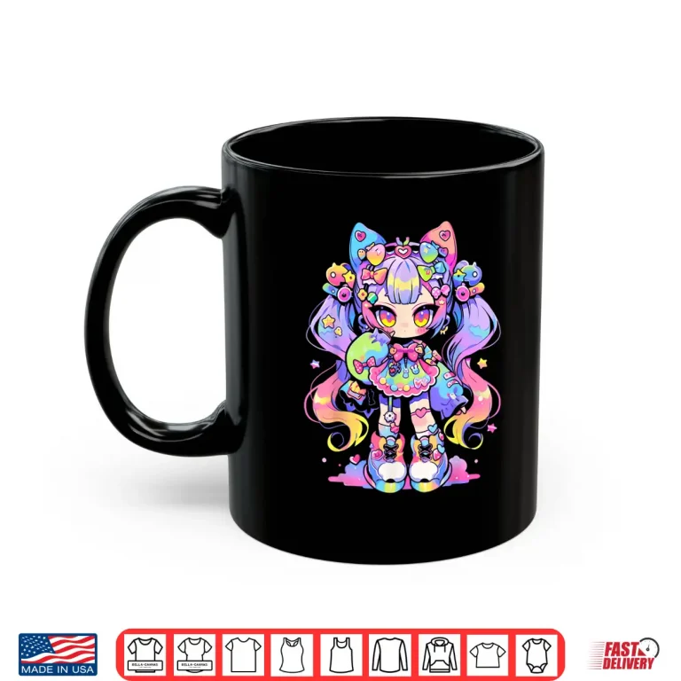 Mug Kawaii Chibi Girl Decora Fairy Kei Anime Manga Harajuku Shirt