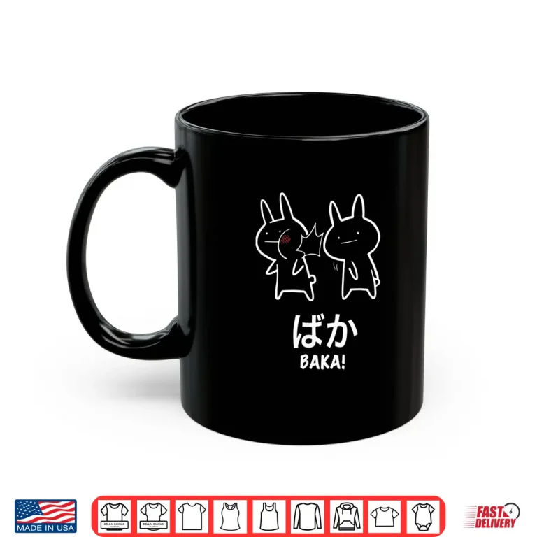 Mug Original Funny Anime Baka Rabbit Slap Design Baka Japanese Shirt