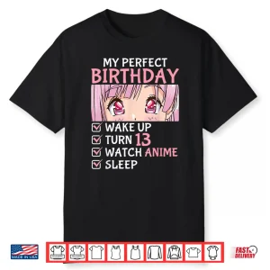 13Th Birthday Watch Anime 13 Years Old Anime Teen Girls Shirt