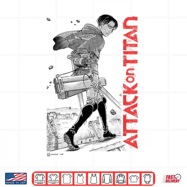 Design Attack on Titan Levi Ackerman Japanese Manga Epic Portrait Shirt