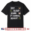 Eat Sleep Anime Gaming Repeat Kawaii Otaku Gamer Anime Manga Shirt