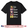 Eat Sleep Anime Gaming Repeat Shirt