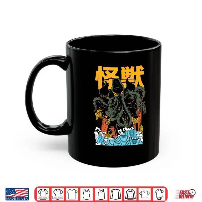 Mug Japanese Japan Kaiju Monster Chutlulu Octopus Manga Anime Shirt