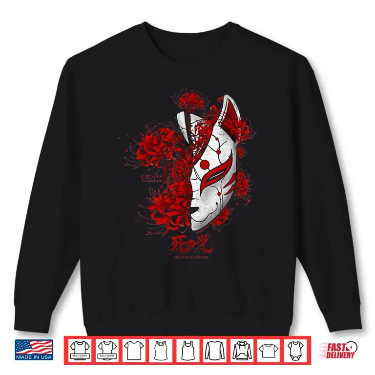 Sweatshirt Japanese Spider Lily Anime Flower Soft Grunge Aesthetic Shirt