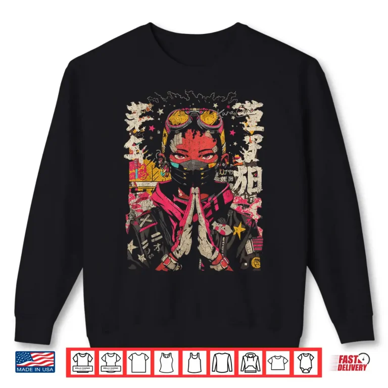 Sweatshirt Japanese Streetwear Afro Cyberpunk Y2K Techwear Manga Anime Shirt