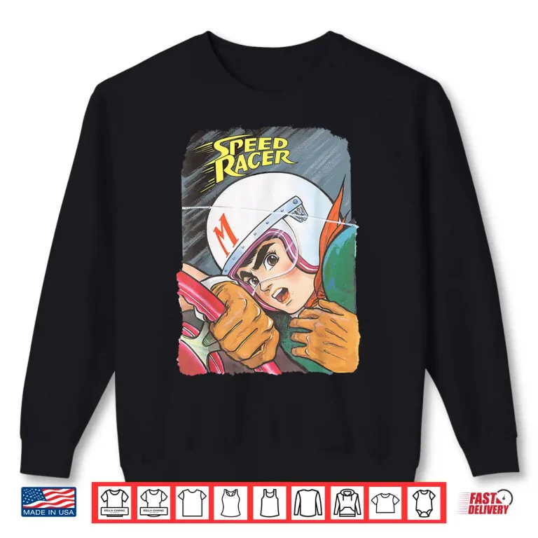 Sweatshirt US Speed Racer Logo Close 01 White Shirt