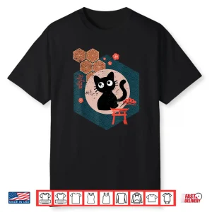 Black Cat Lover Japanese Kitten Anime Tokyo Otaku Lifestyle Shirt