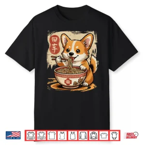 Corgi Eating Ramen Shirt