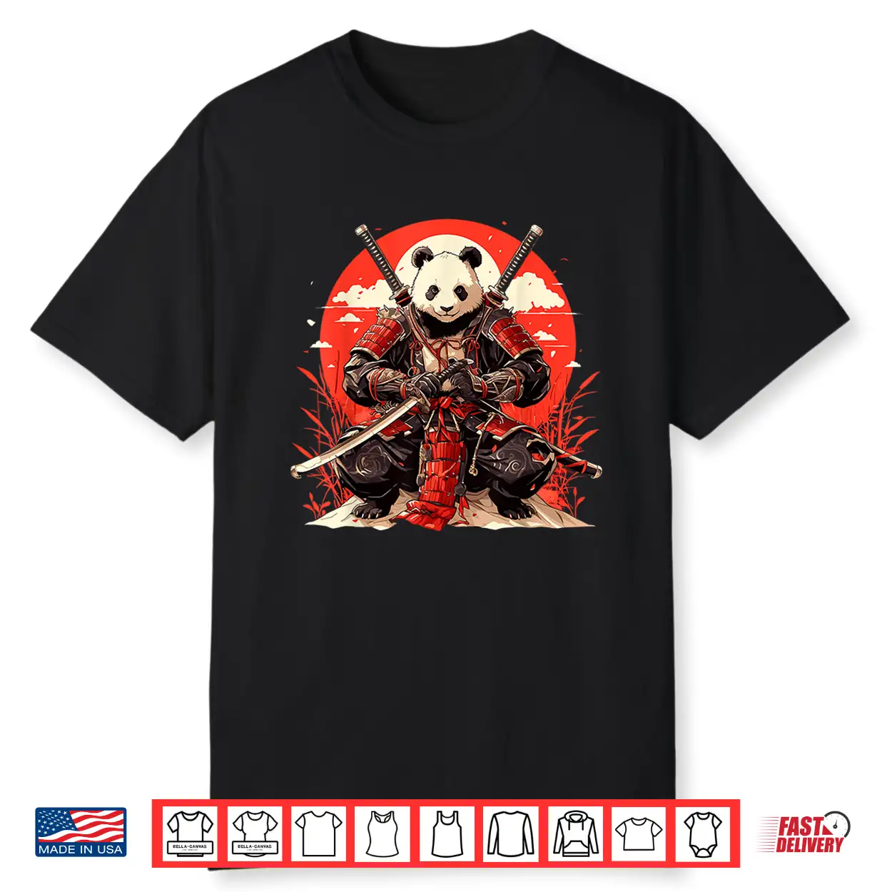 Japanese Art Panda Ninja Ukiyo E Anime Style Samurai Panda Shirt Japanese Art Panda Ninja Ukiyo E Anime Style Samurai Panda Shirt