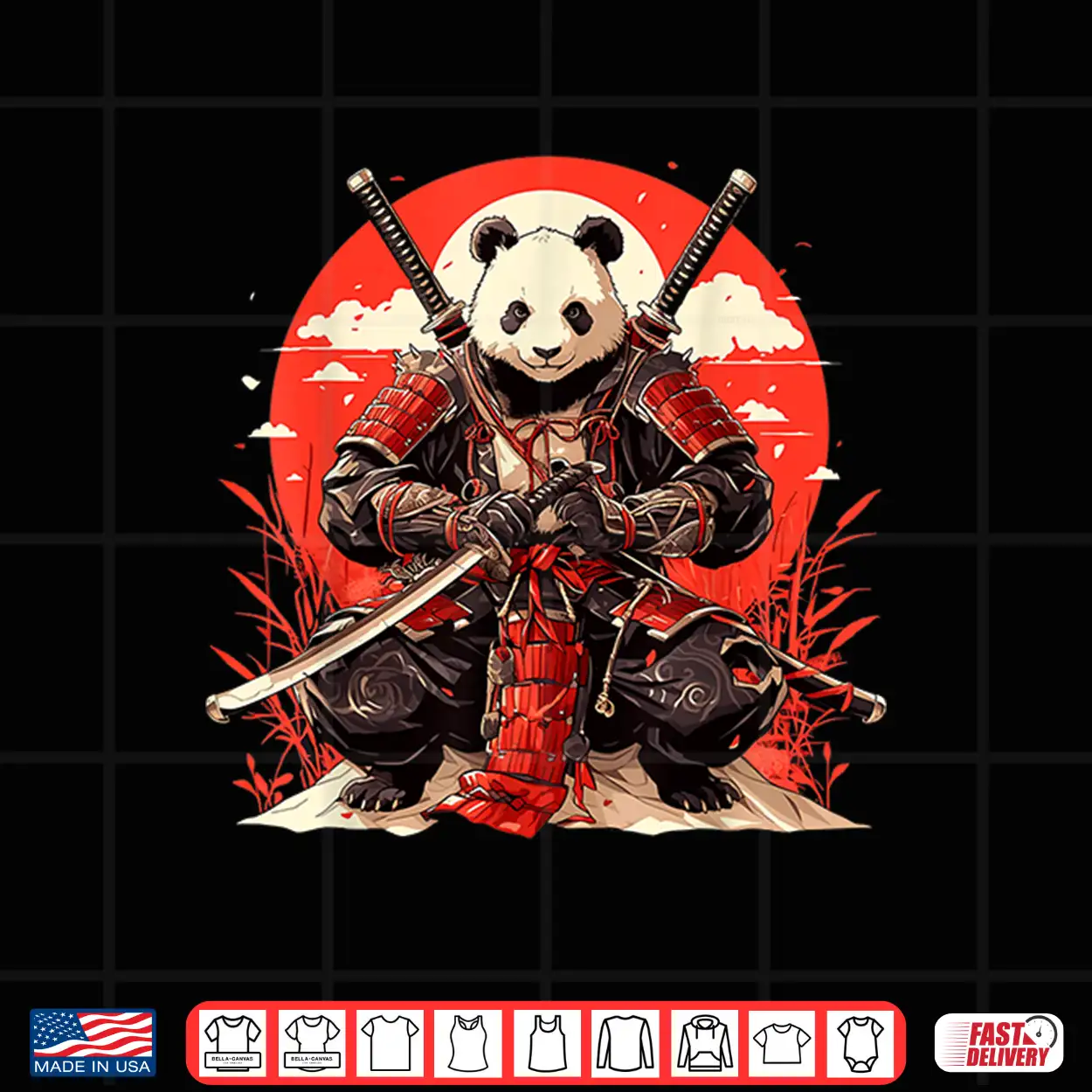 Japanese Art Panda Ninja Ukiyo E Anime Style Samurai Panda Shirt Japanese Art Panda Ninja Ukiyo E Anime Style Samurai Panda Shirt