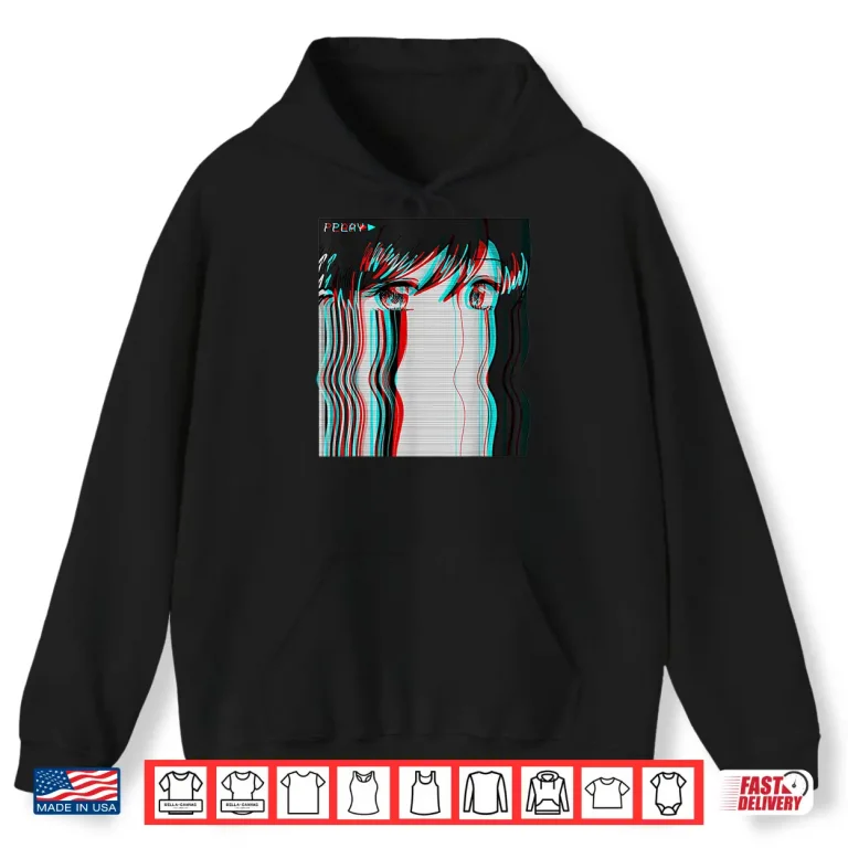 Hoodie Vaporwave Aesthetic Anime Girl Retro Eboy Egirl Harajuku Shirt