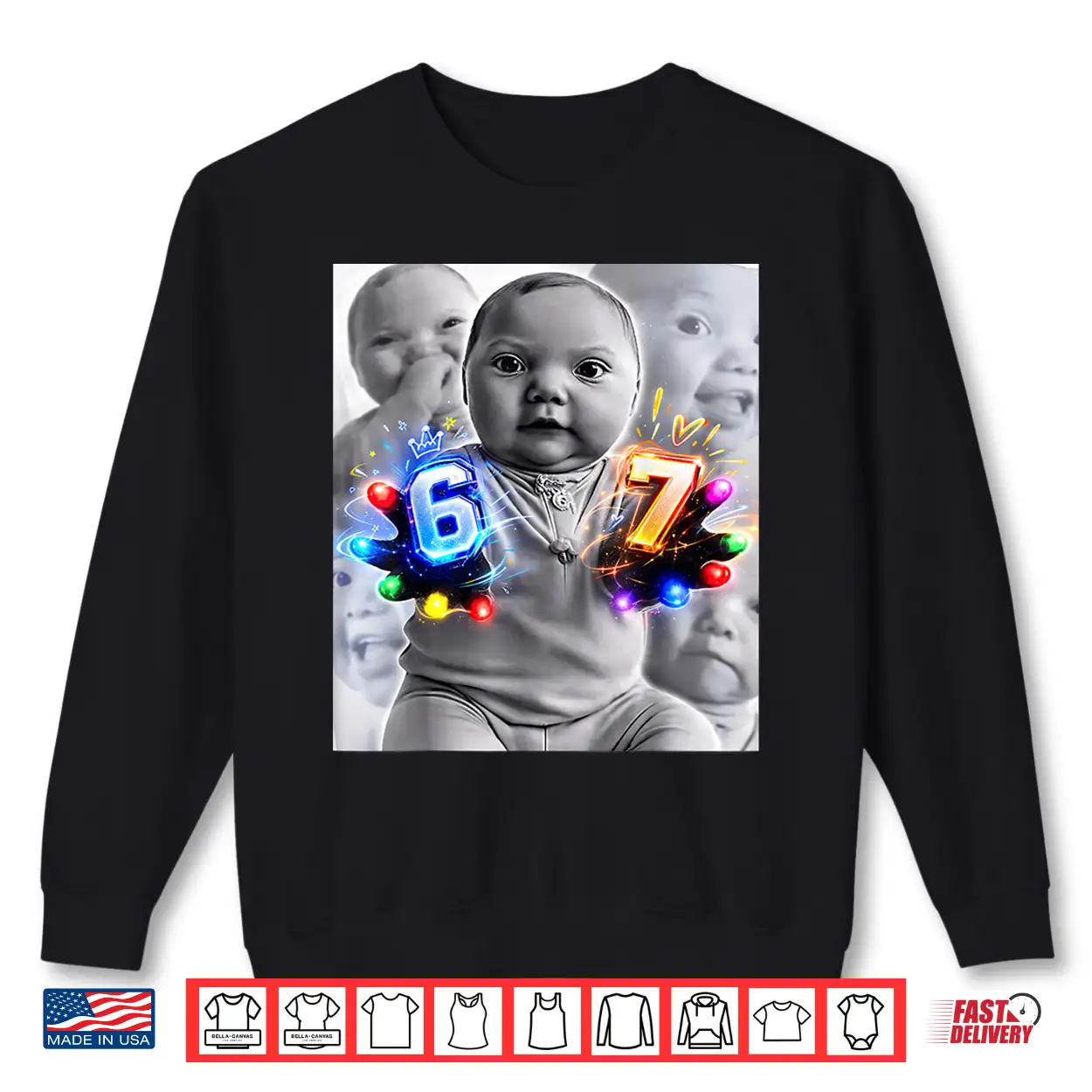 Baby 67 Six Seven Hand Funny Ai Baby Meme Shirt Baby 67 Six Seven Hand Funny Ai Baby Meme Shirt