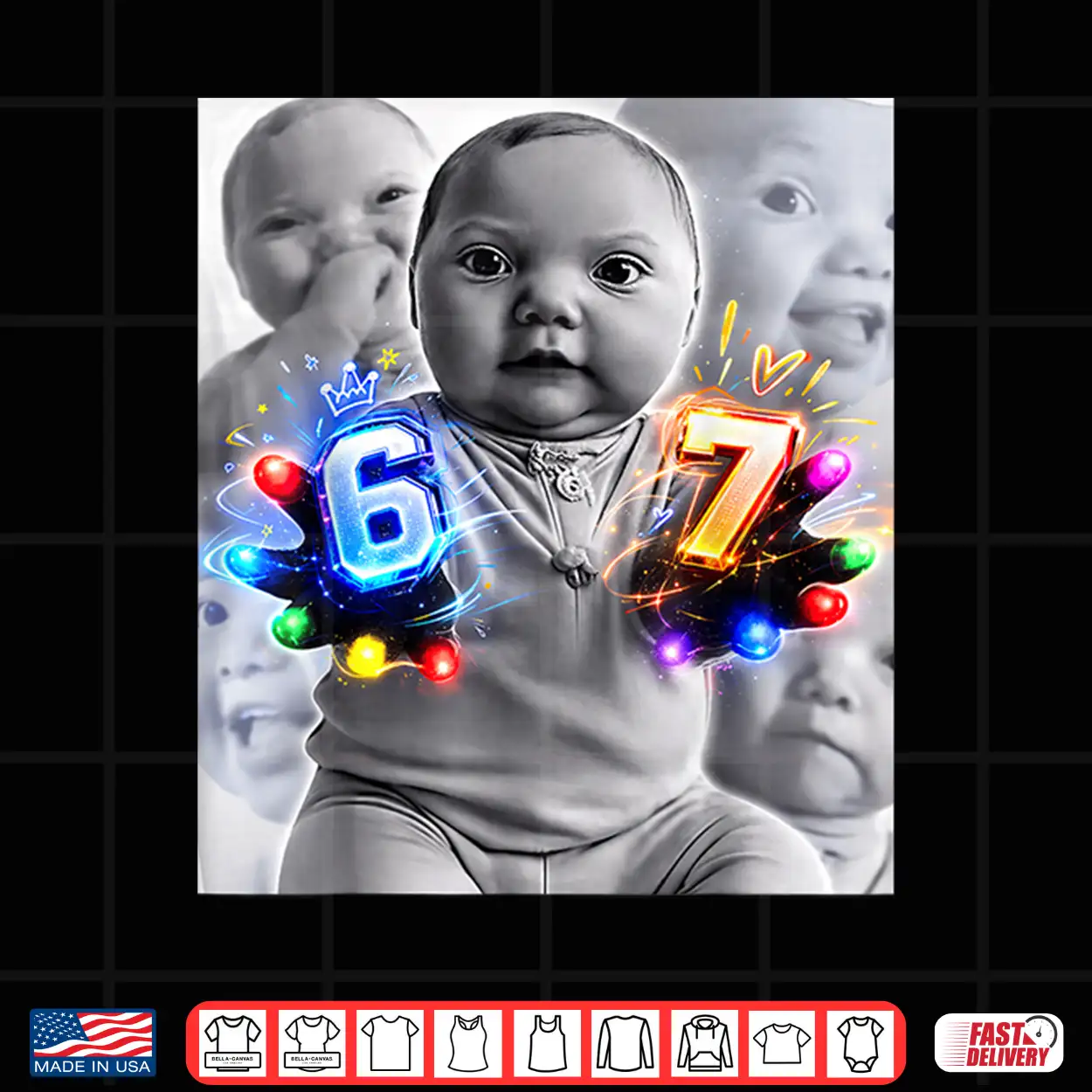 Baby 67 Six Seven Hand Funny Ai Baby Meme Shirt Baby 67 Six Seven Hand Funny Ai Baby Meme Shirt