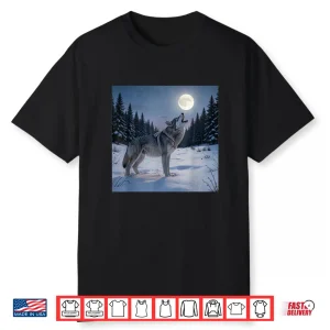 Lone Wolf Howling At The Moon Shirt