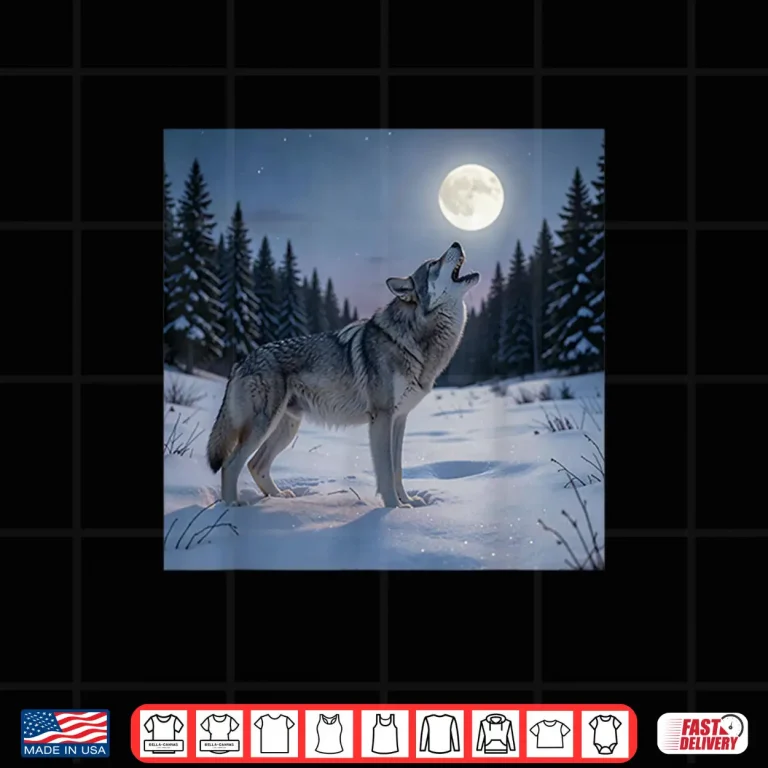 Design Lone Wolf Howling at the Moon Shirt