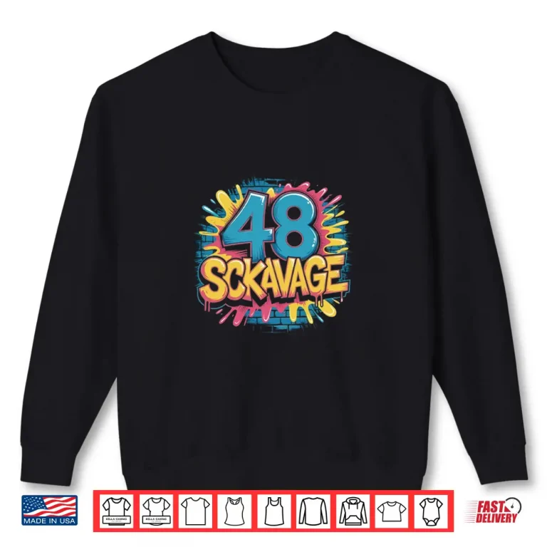 Sweatshirt 48 Scav Bold Urban Street Art Style Shirt