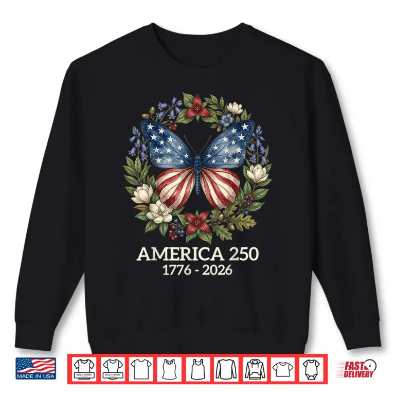 Sweatshirt 250th Anniversary USA Shirt Patriotic Freedom 4th of July Shirt