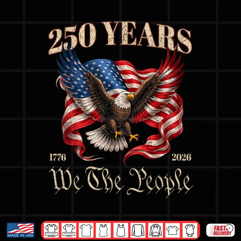 Design 250th Aniversary America US Flag 250 Years 4th of July Shirt