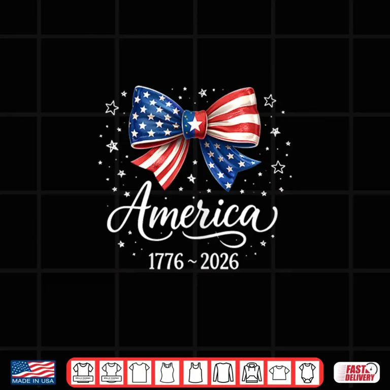 Design 250th Anniversary USA Coquette Bow Girls Kids Womens Shirt
