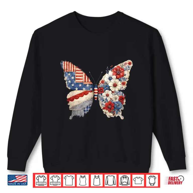 Sweatshirt Butterfly 1776 2026 250 Years American 250th 4th of July Shirt