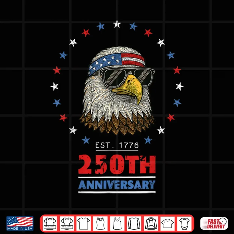 Design America Patriotic Eagle USA Flag 250 Years 250th Anniversary Shirt