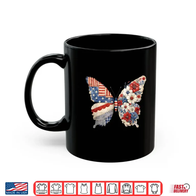 Mug Butterfly 1776 2026 250 Years American 250th 4th of July Shirt