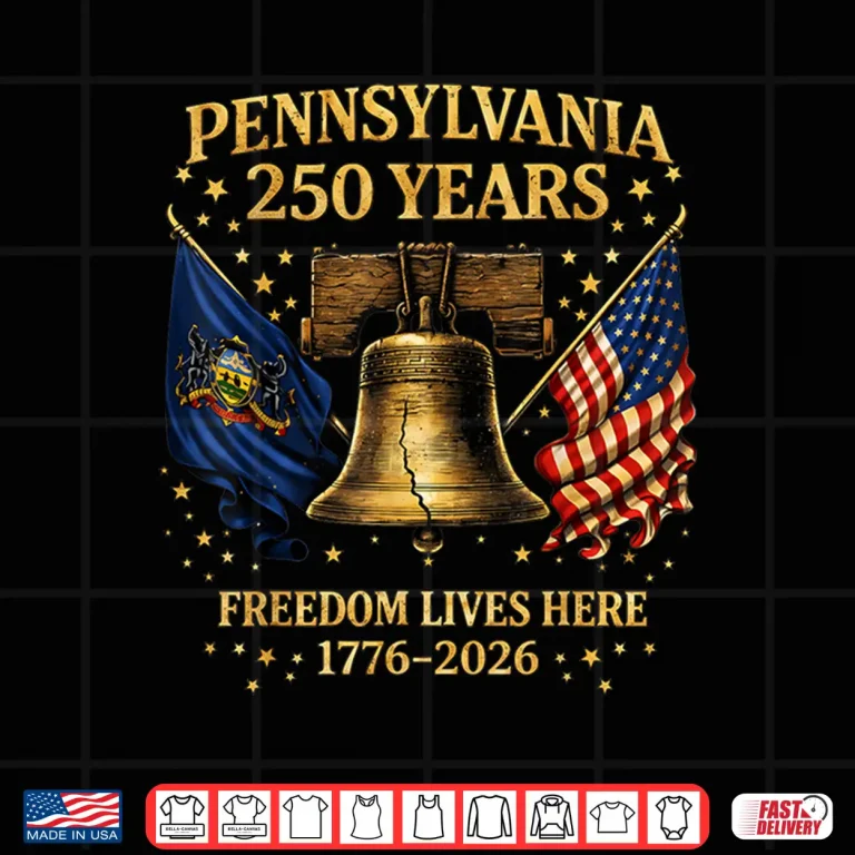 Design Pennsylvania 250 Years 1776 2026 Vintage Liberty Bell Design Shirt