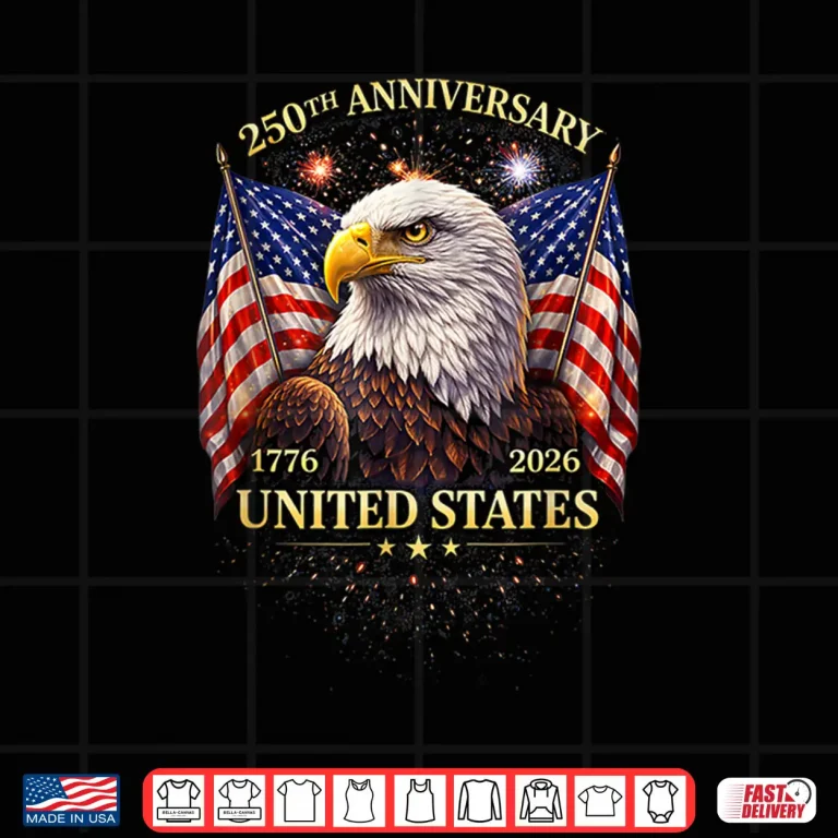 Design Patriotic America 250 Years Anniversary USA Eagle 1776 202 Shirt