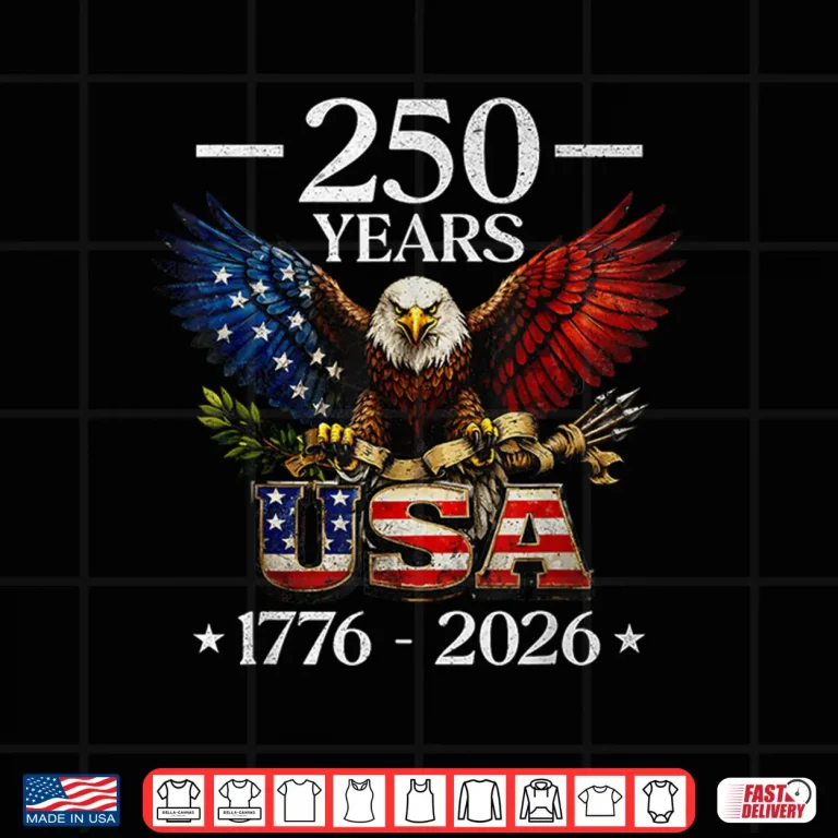 Design Patriotic Eagle and Flag 250 Years 1776 2026 Shirt