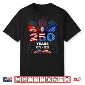 Usa 250Th Anniversary 1776 2026 Patriotic Eagle 4Th Of July Shirt