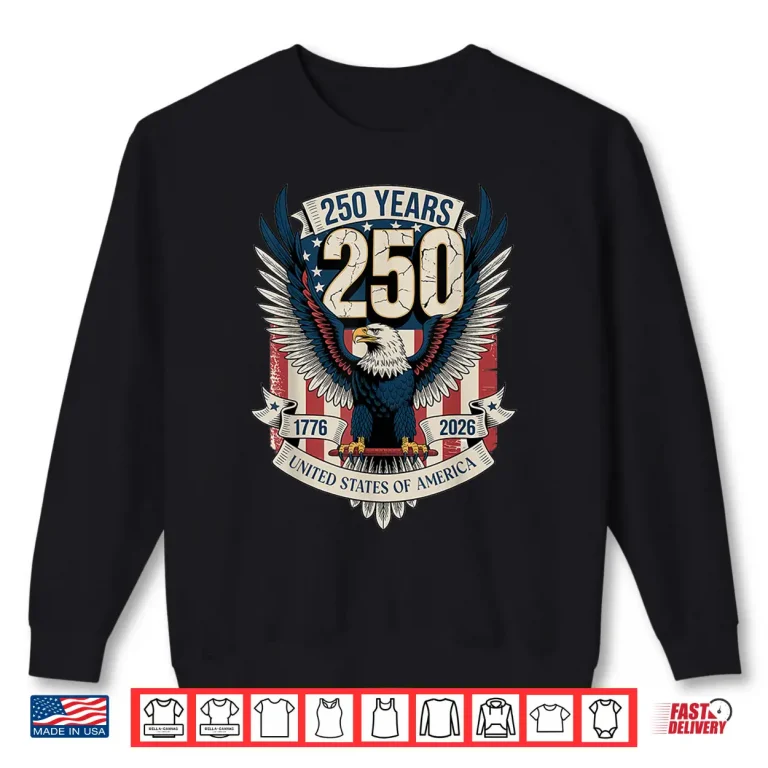 Sweatshirt Vintage Faith Freedom 250 Years 1776 2026 Independence USA Shirt
